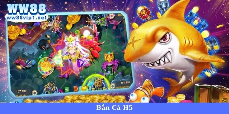 Bắn Cá H5 - Thế giới đại dương săn kho báu cực khủng 2 Chế độ phòng chơi ao làng trong Bắn Cá H5